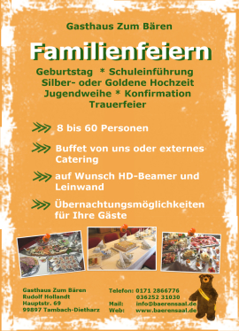 Familienfeiern Tambach-Dietharz
